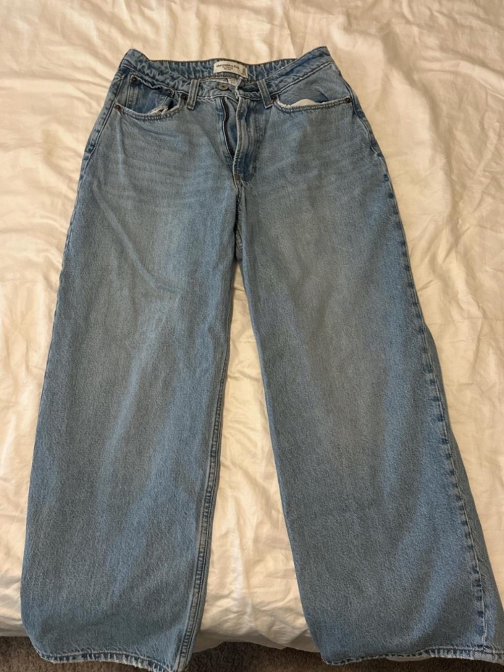 Abercrombie & Fitch Women's Blue Wide leg Jeans